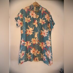 Tropical Floral Button Down dress